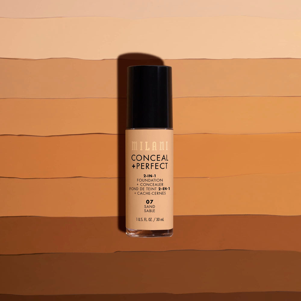Milani dos en uno corrector base ideal para piel seca, normal o mixta con acabado duradero
