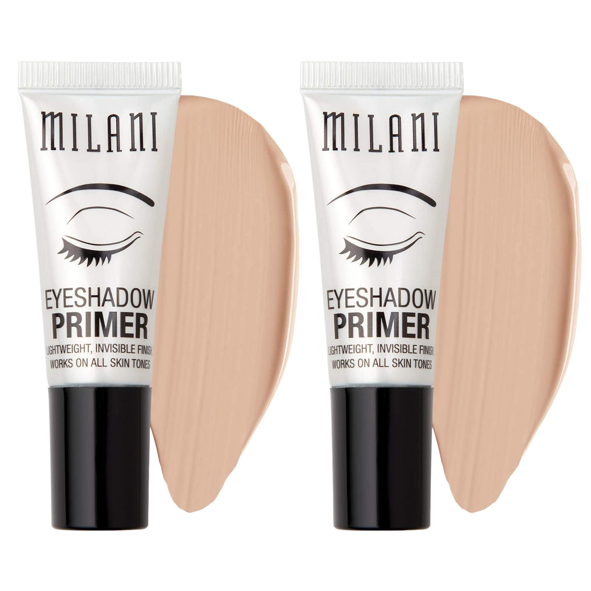 Milani Eyeshadow Primer, envase compacto, facilita la aplicación y mantiene el color