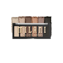Milani Gilded Mini paleta de 6 sombras para looks versátiles con acabado mate y brillo.