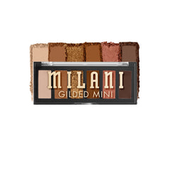 Milani Gilded Mini Paleta muestra sombras mate y brillo para un estilo versátil y duradero.