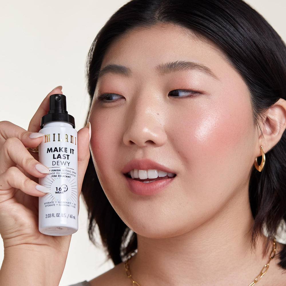 Milani Make It Dewy primer-under-makeup application for smooth hydration.