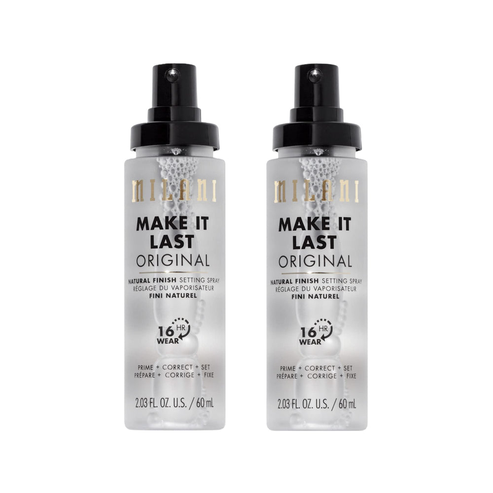 Milani Make It Last prime-set bottle ready for makeup prep and setting