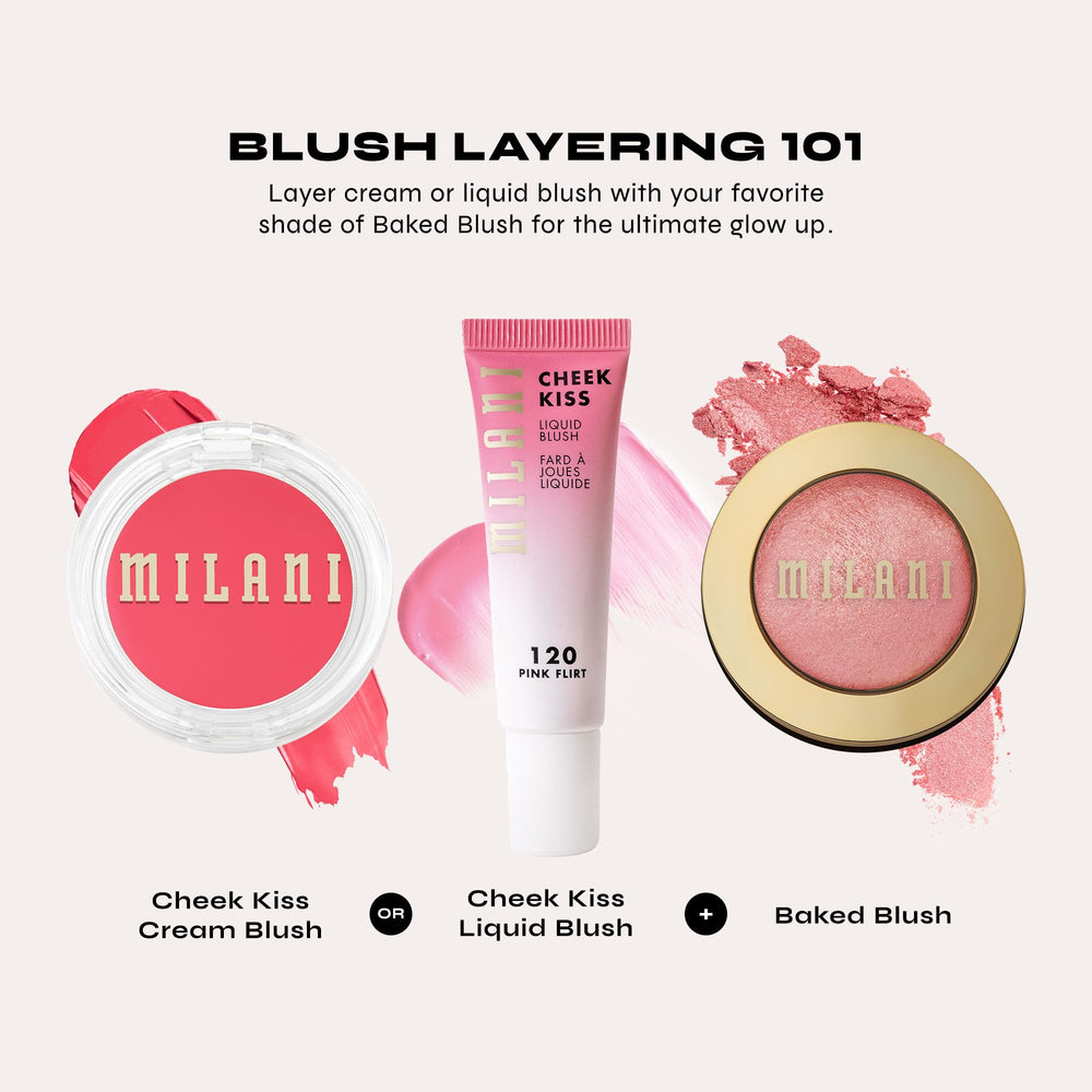 Milani Rose Blush – format portable pour retouches beauté en déplacement.