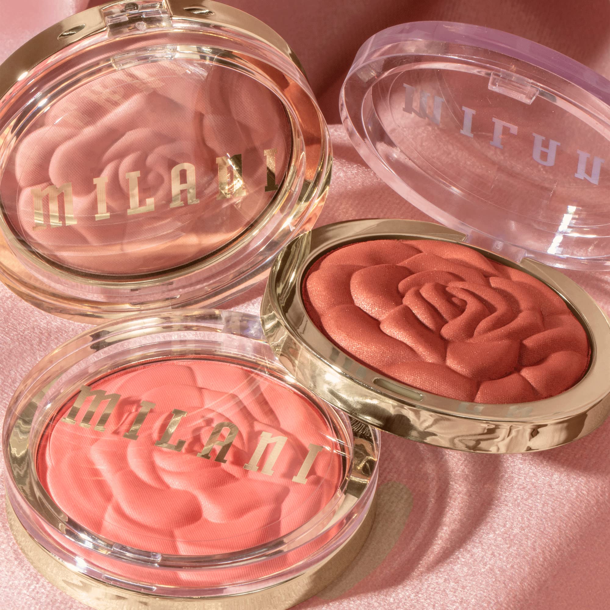 Milani Rose Blush – teinte Romantic Rose pour un effet romantique sur les joues.