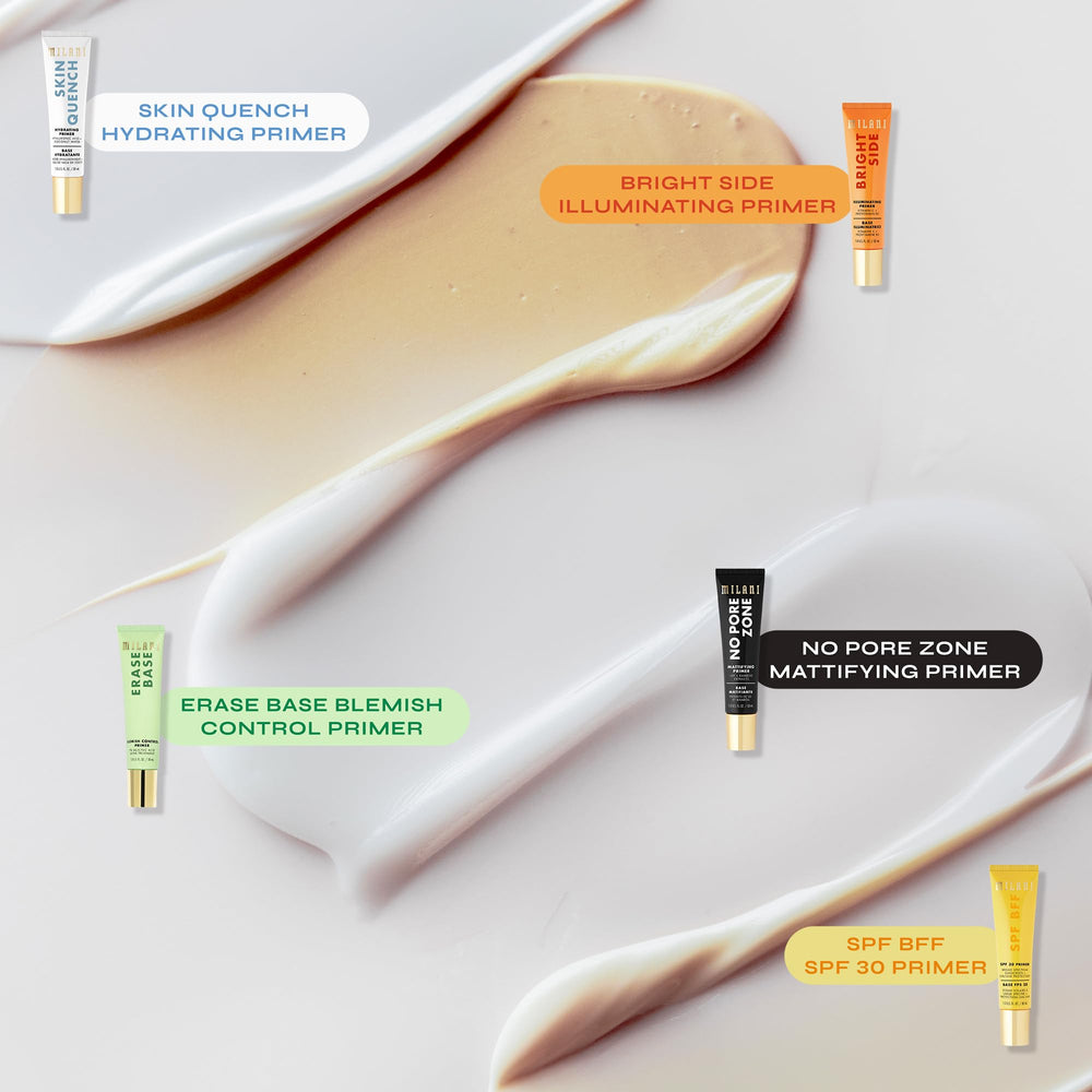 Milani skin-quench-hydrating-primer bottle delivering moisture and comfort