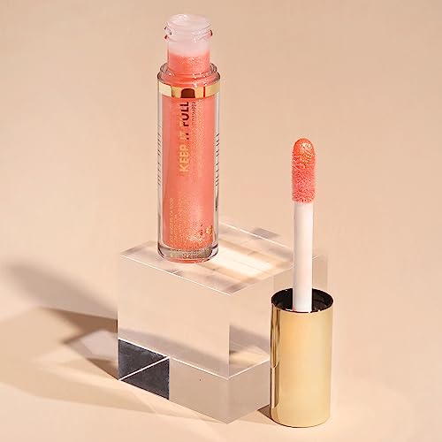 Milani Sparkling Pink shade swatch on lips.