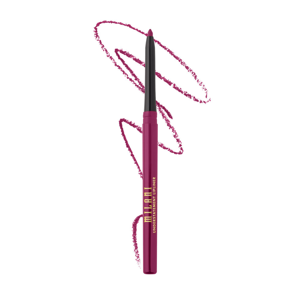 Milani Understatement Lipliner muestra aplicación de precisión para delinear los labios.