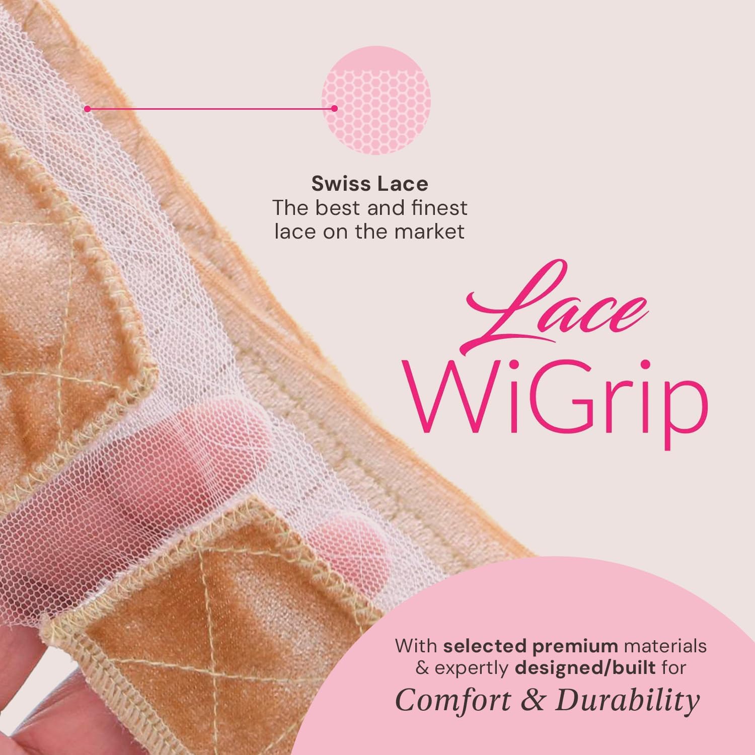 Banda ajustable MILANO COLLECTION Wigrip evita deslizamientos durante el uso prolongado.