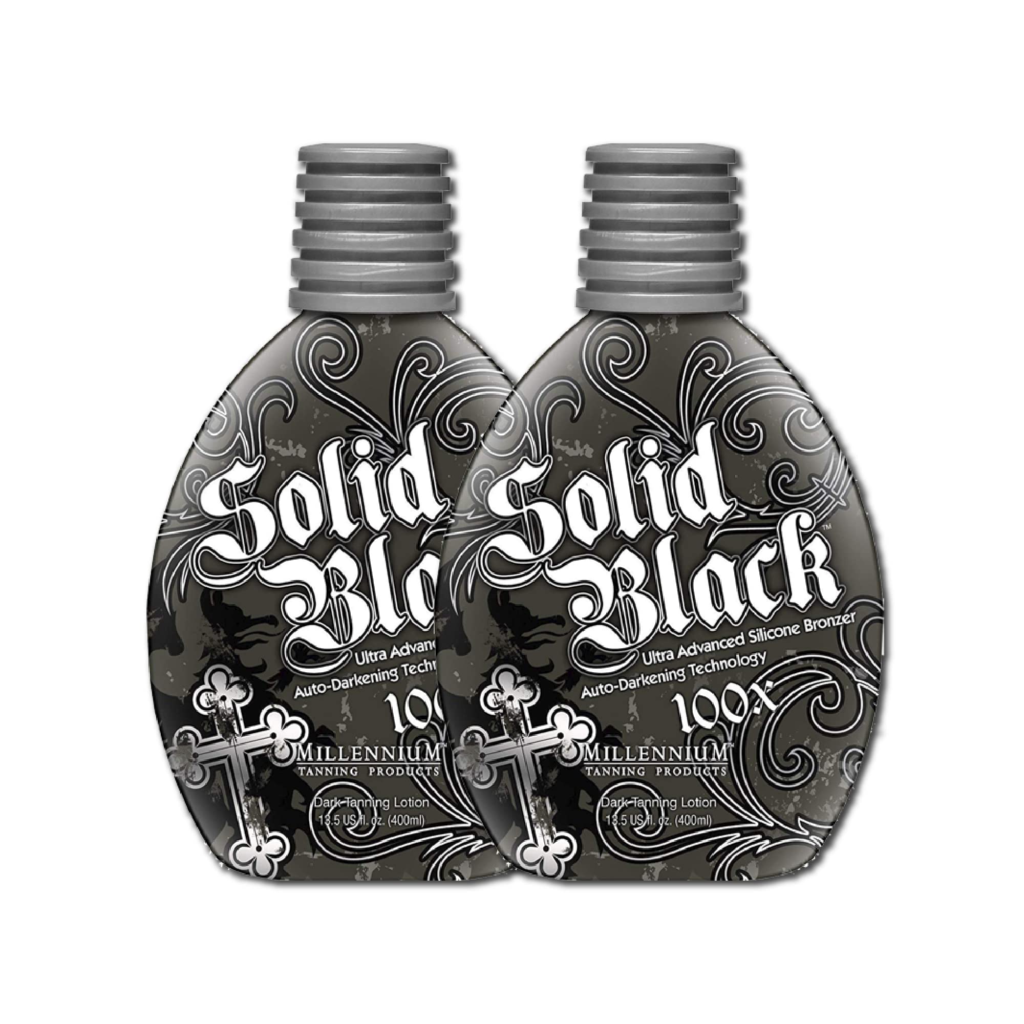 Millennium Tanning Solid Black 100X: bronceado interior y exterior intenso.