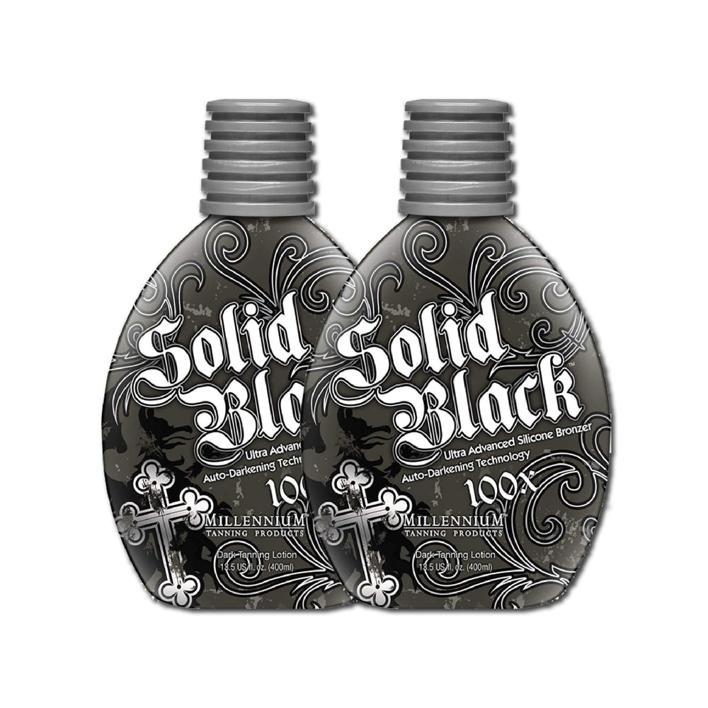 Millennium Tanning Solid Black 100X: bronceado interior y exterior intenso.
