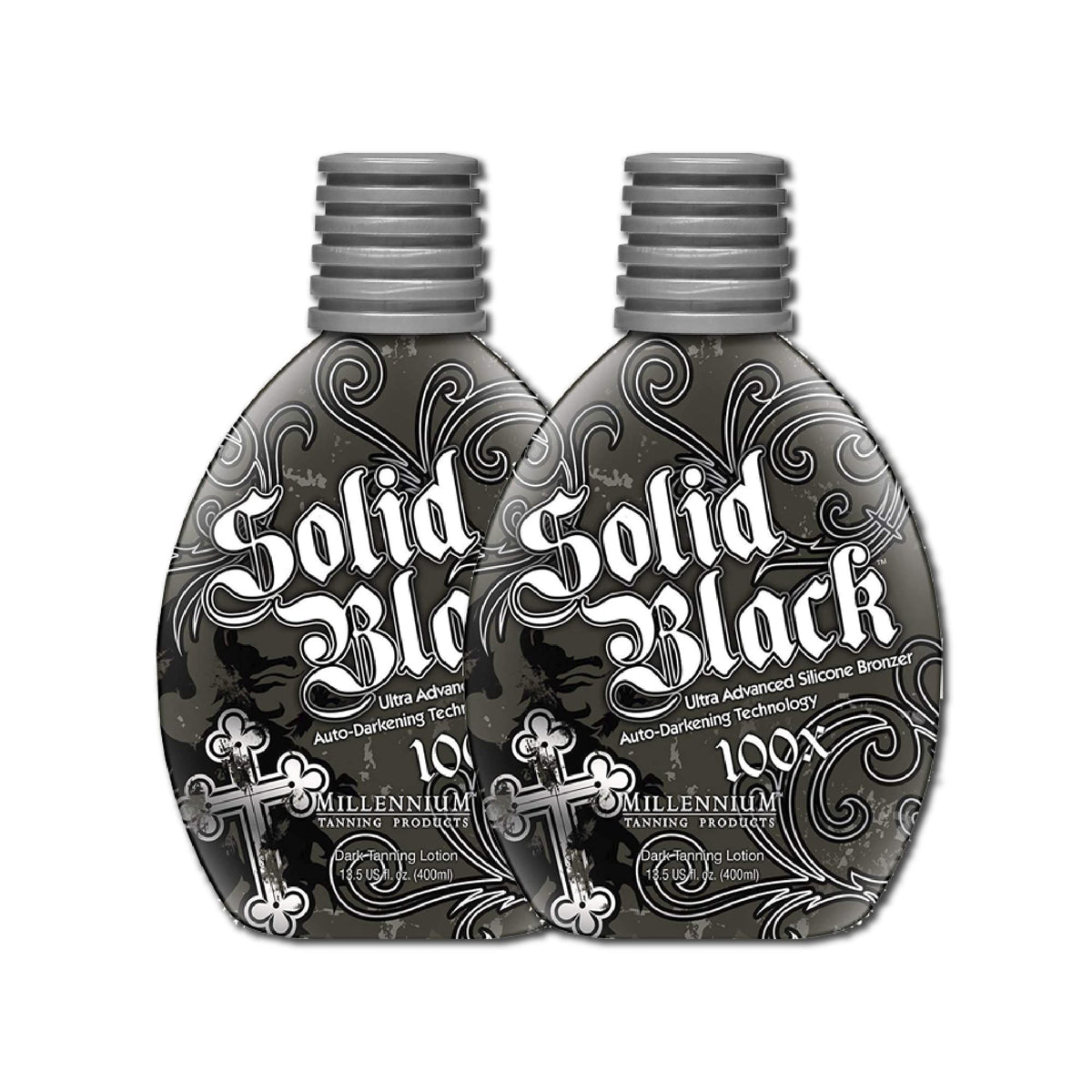 Millennium Tanning Solid Black 100X: bronceado interior y exterior intenso.