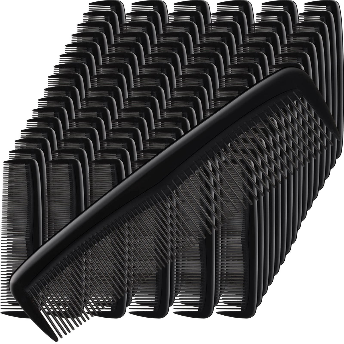 Peine Mimorou negro de bolsillo, 150 piezas, para uso diario y viaje.