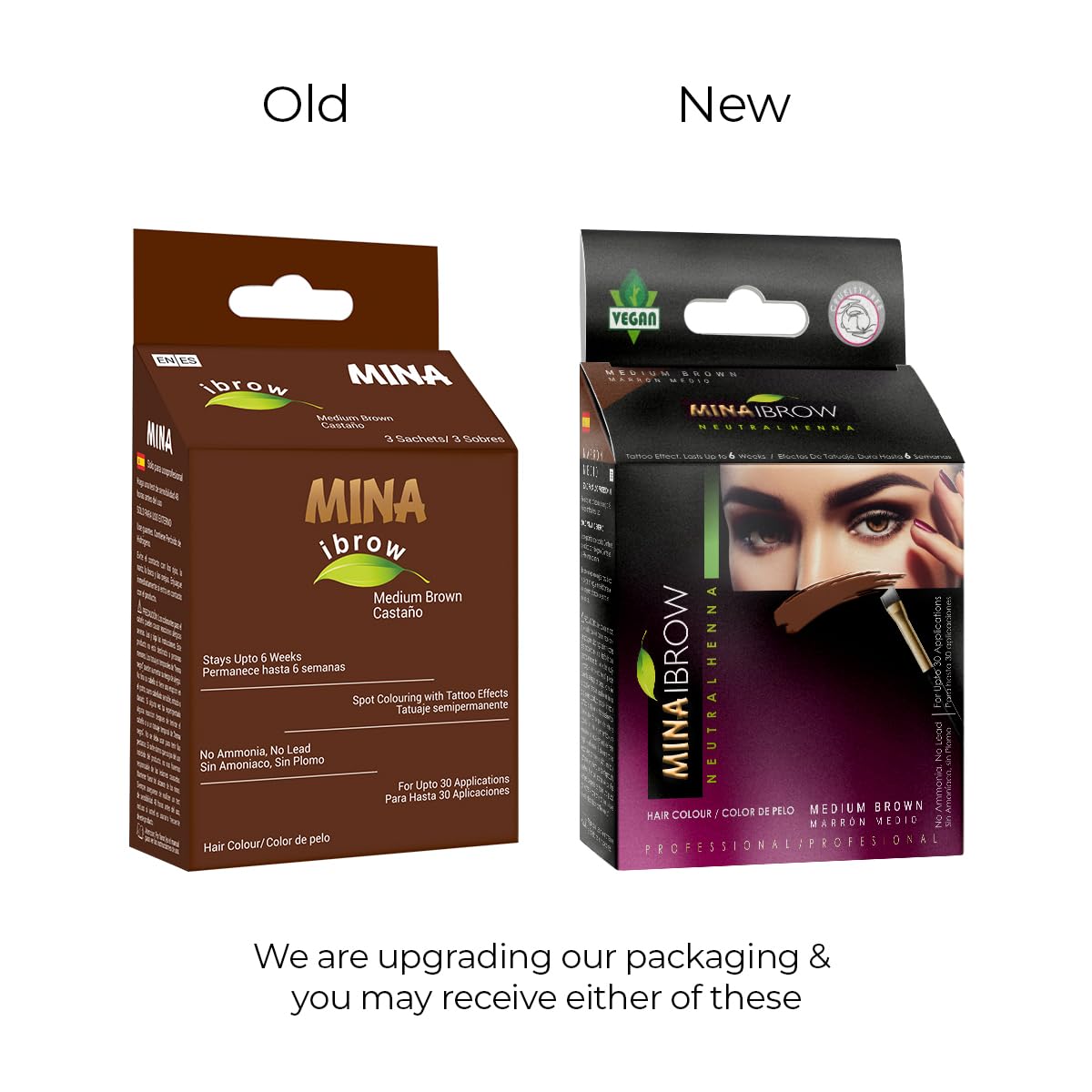 MinaiBrow kit tintado sin amoniaco para uso en casa