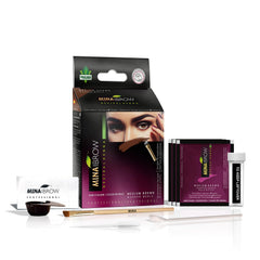 MinaiBrow tinte instantáneo para cejas, tono medio, cobertura natural