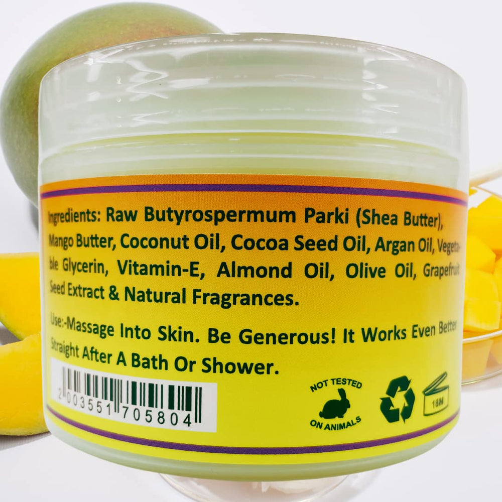 Mine Botanicals, manteca de karité y mango nutren la piel.