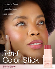 Barra de color Berry Glow de Mineral Fusion: labios con color duradero y acabado jugoso