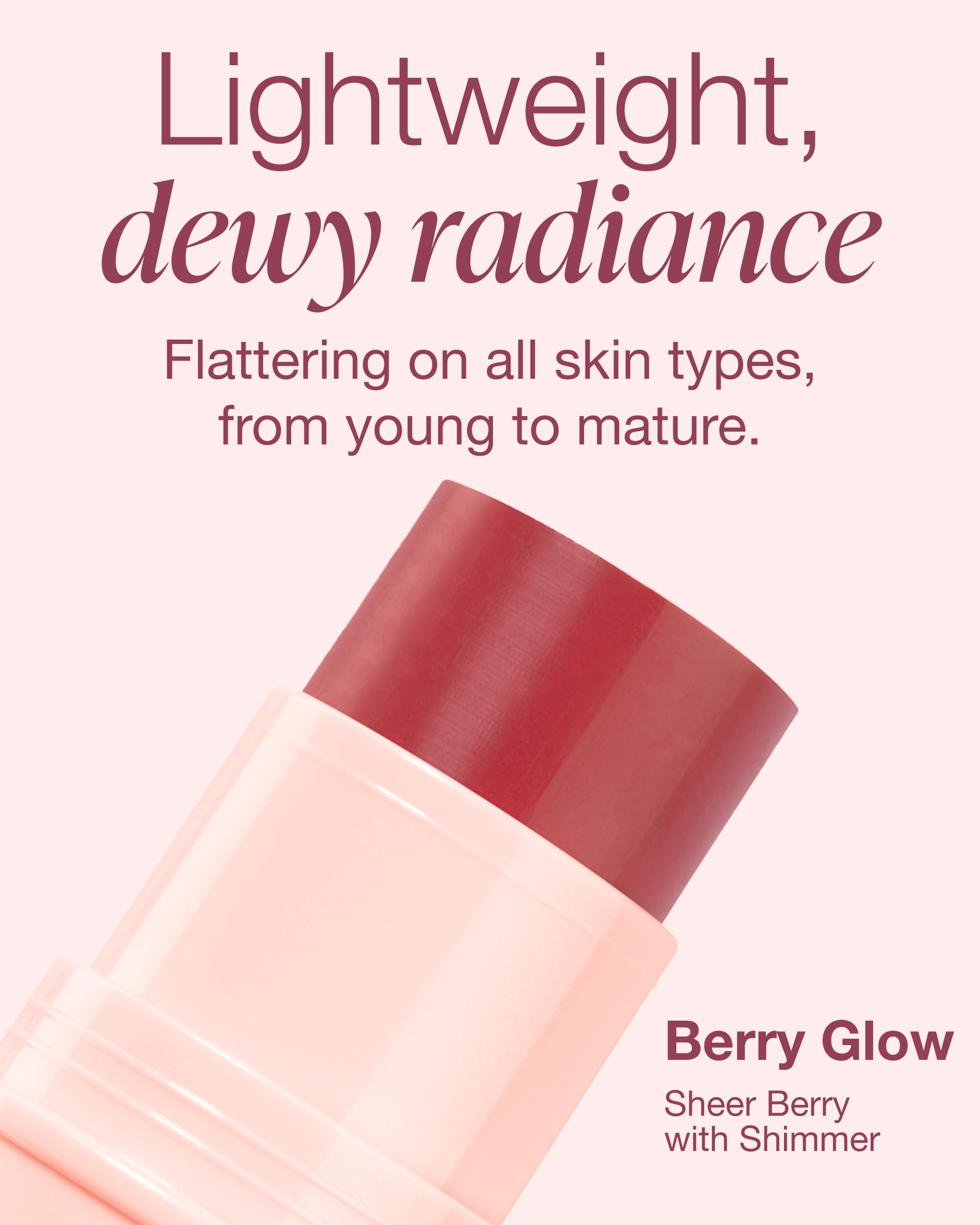 Barra de color Berry Glow de Mineral Fusion: ojos con sombra suave y tono modulable