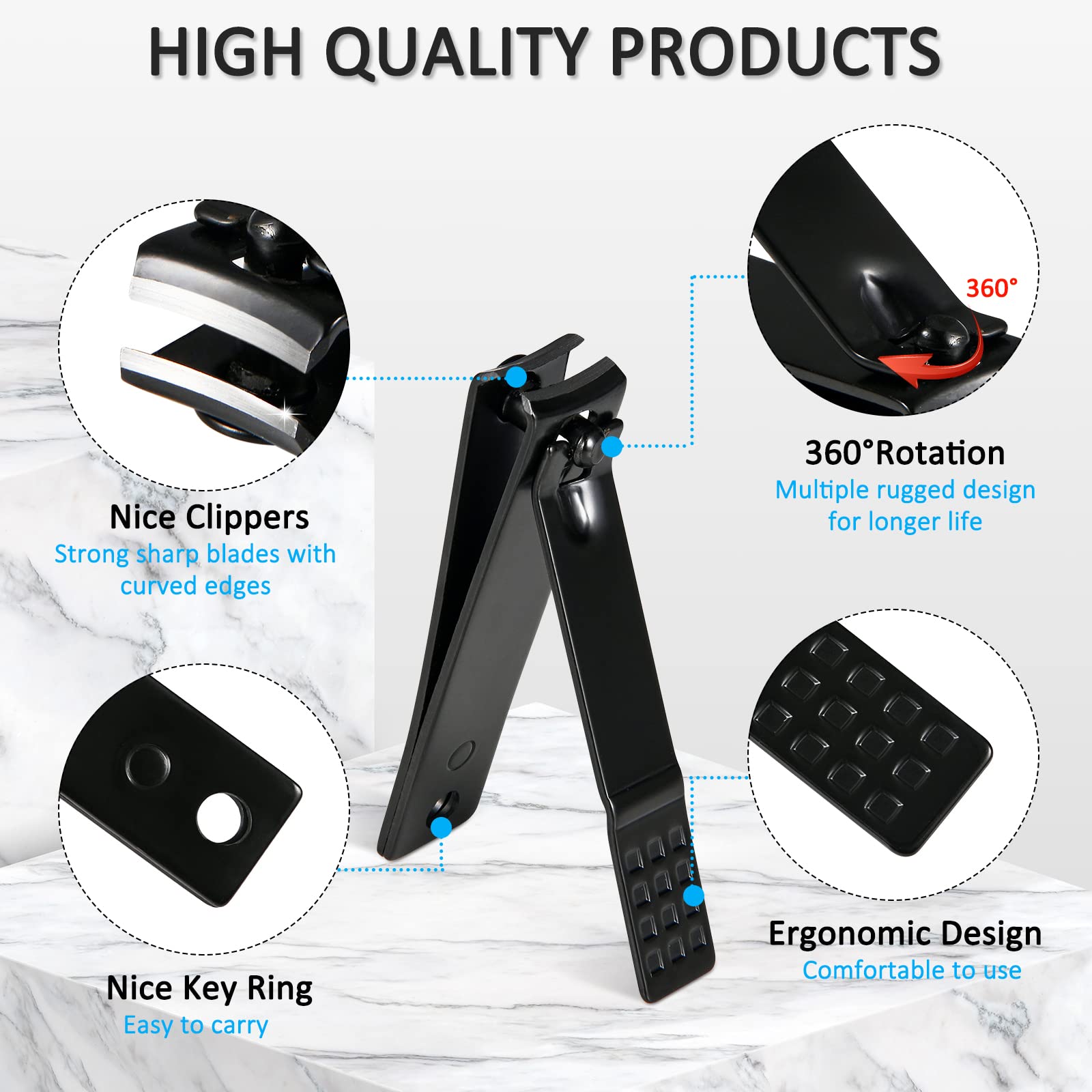 MINKINH cortauñas de precisión de acero inoxidable para cortes limpios