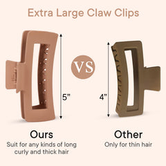 MINMUNJIU clip garras extra grandes 5 pulgadas: perfecto para uso diario y cabello grueso