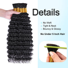 Miokimou cabello 12A natural rizado, ideal para peinados bohemios con volumen.