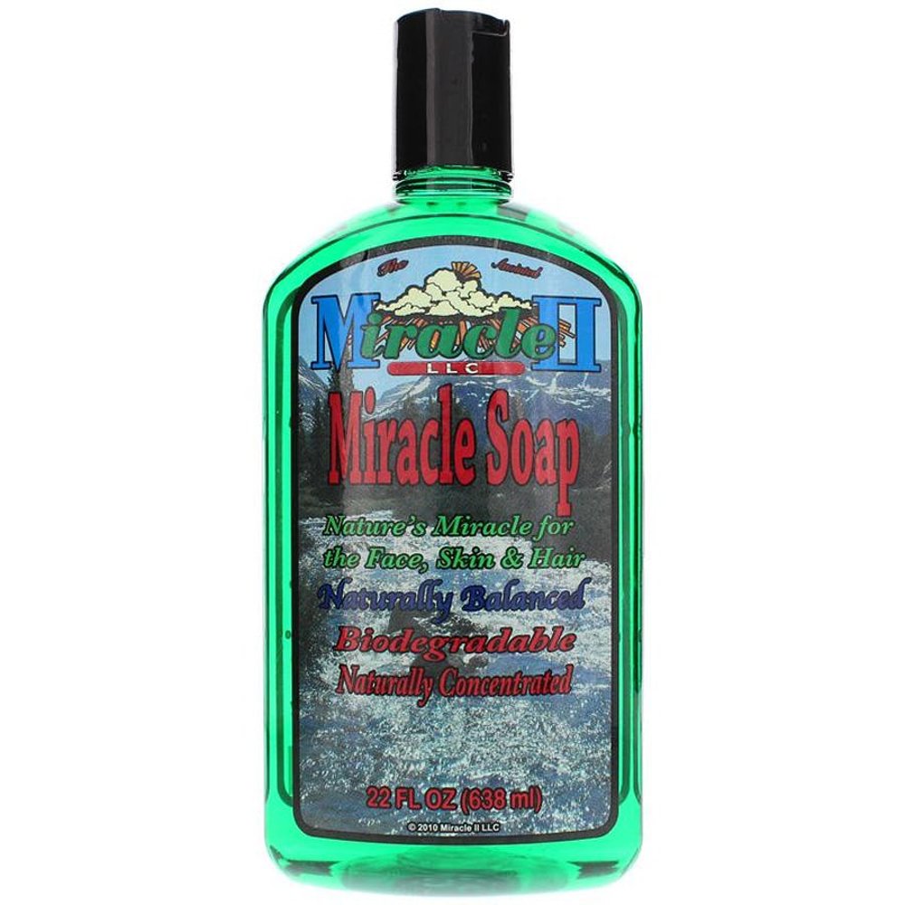 Jabón Miracle II Regular 22 oz en botella, ideal para limpieza diaria suave.