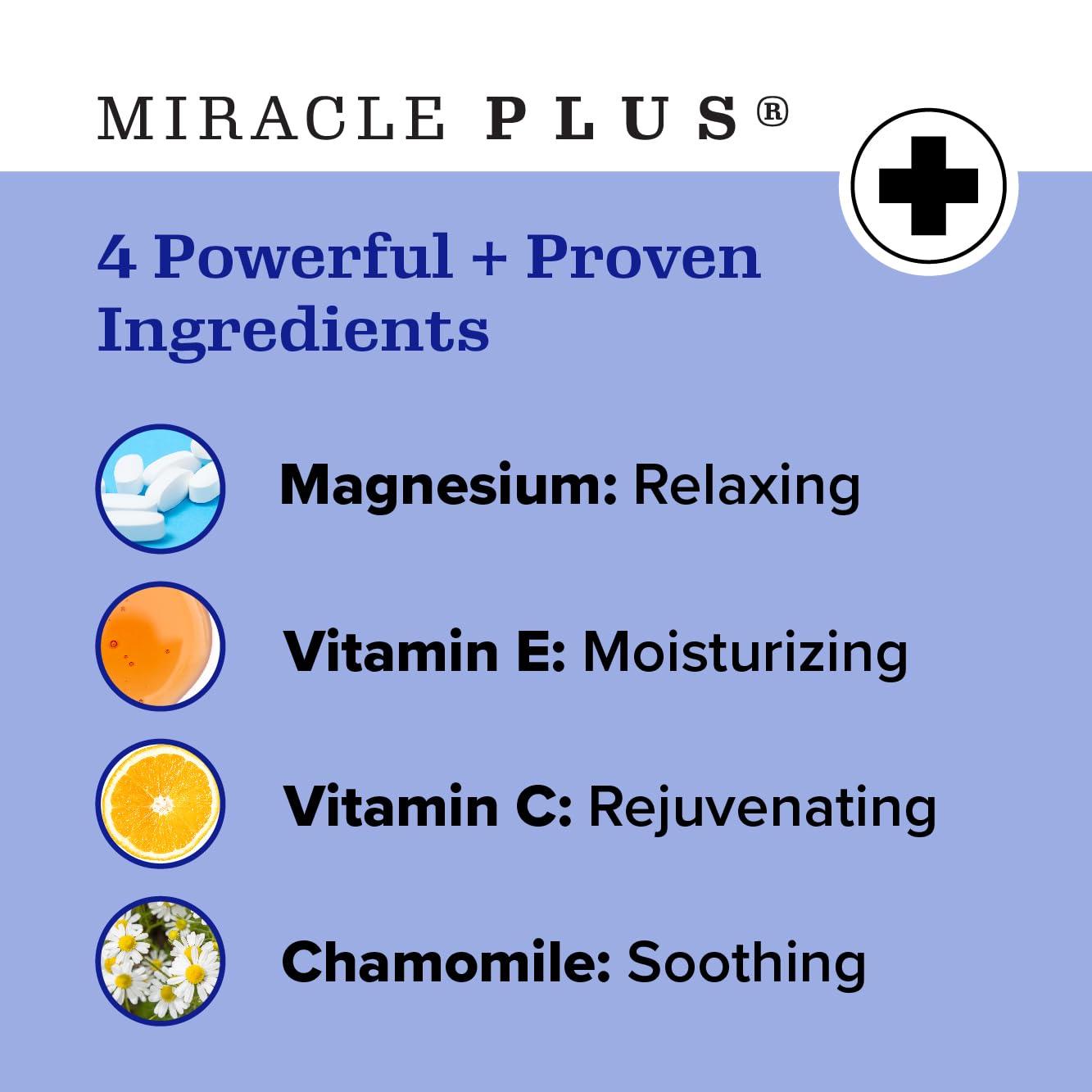 Miracle Plus leg relief cream application showing easy massage