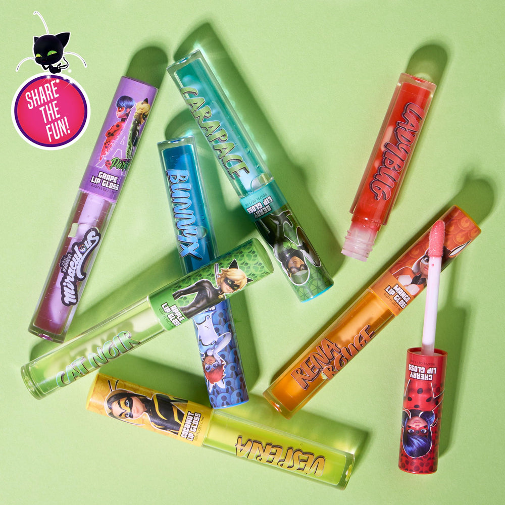 Sabor frutos rojos de Miraculous lipgloss con brillo translúcido