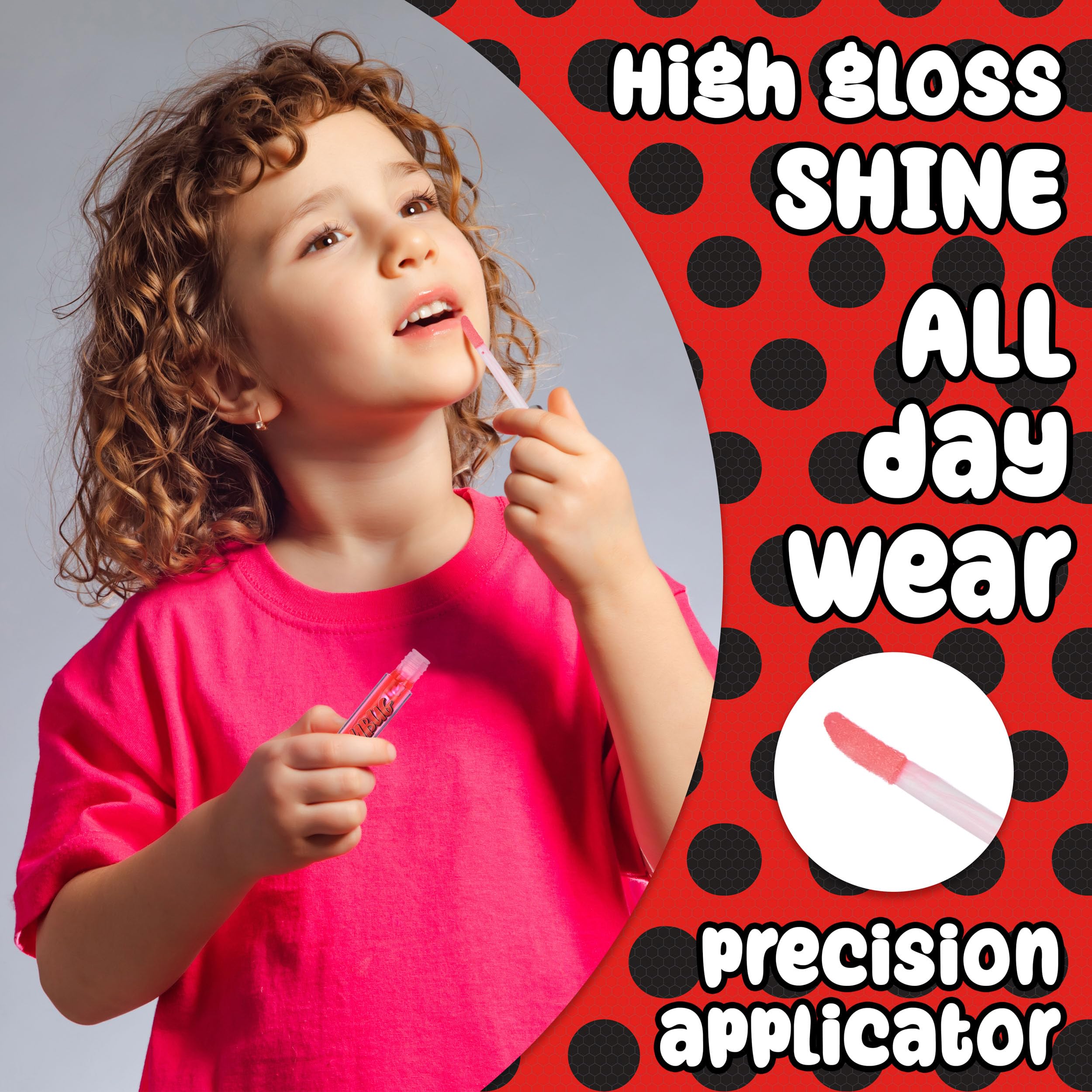 Sabor manzana de Miraculous lipgloss con aroma fresco y brillo ligero