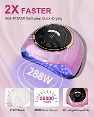 MIRAGE LAYON con 63 diodos, curado uniforme para gel en casa