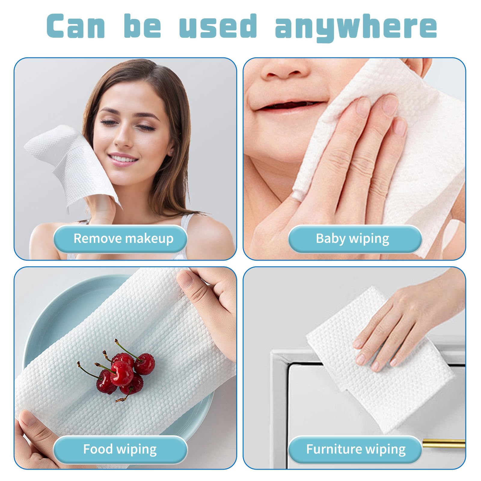 Toallitas versatiles para limpieza facial y cuidado diario