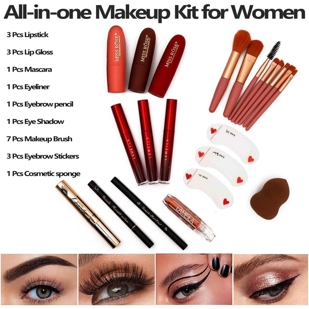 Miss Rose M187 rouge à lèvres et gloss en finition satinée