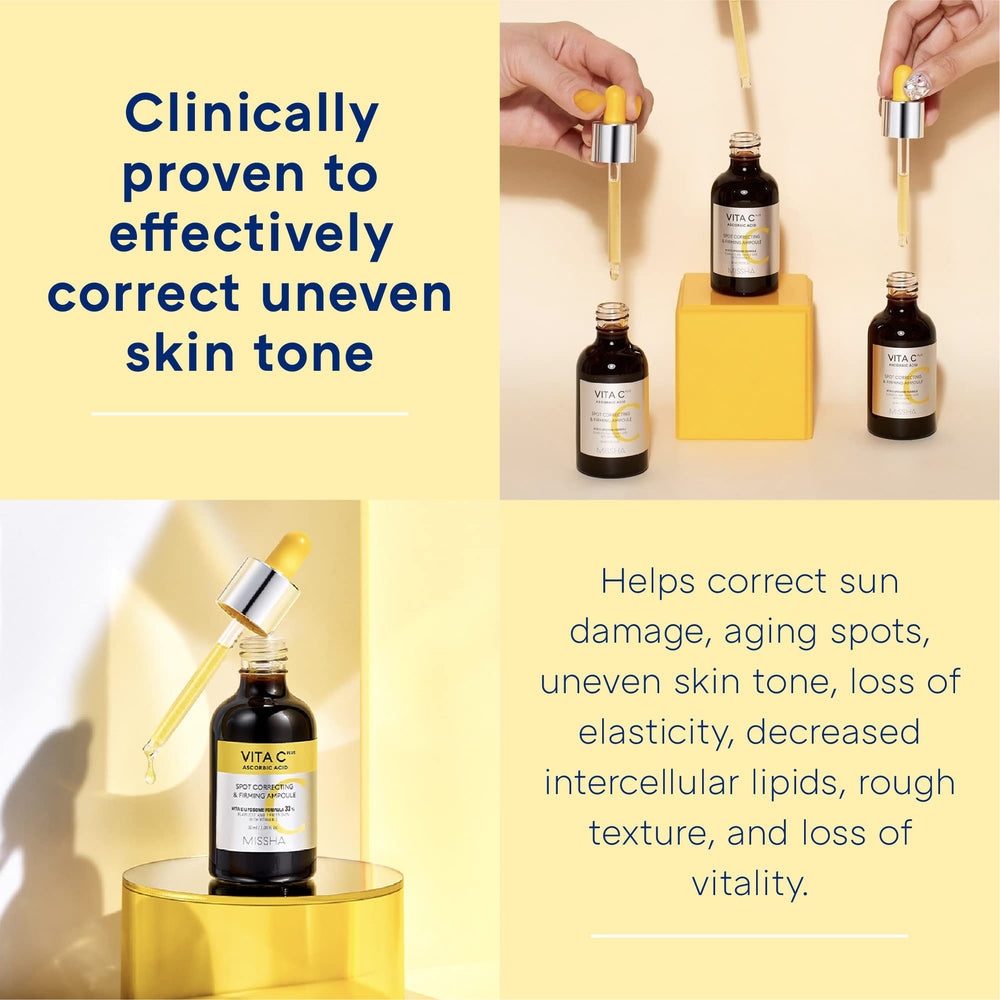 Missha Vita C Plus Ampoule, fórmula limpia sin fragancias ni parabenos