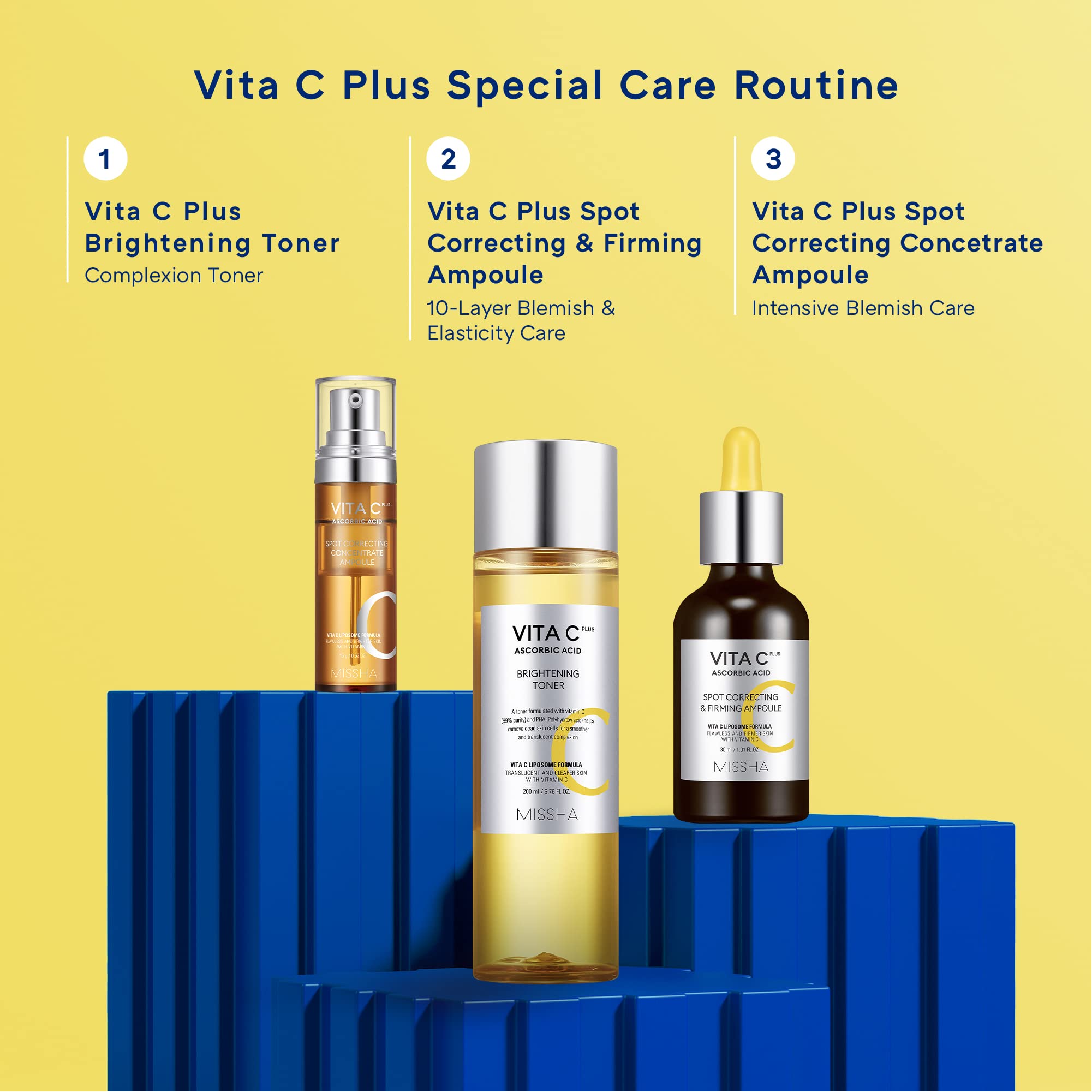 Missha Vita C Plus Ampoule, presentación en caja lista para regalo