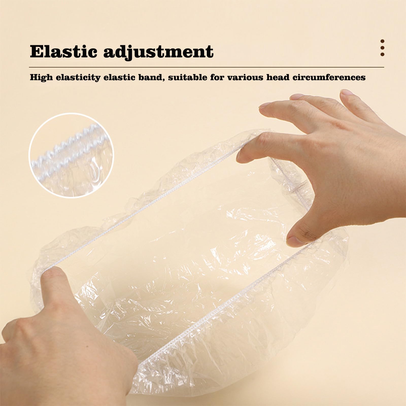 Gorro elástico MISSJOJIAY, talla amplia para cabello corto a medio.