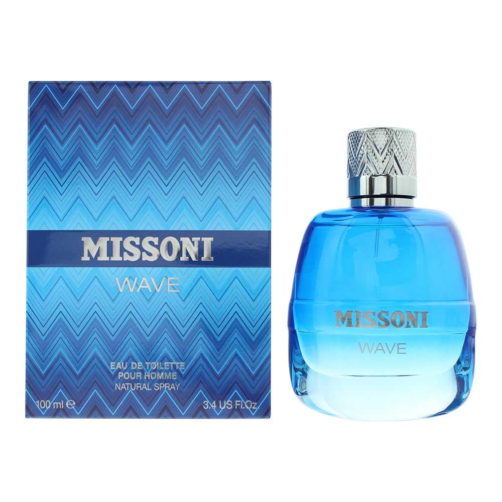 Missoni Wave para Hombres, frasco de 100 ml, aroma fresco marino ideal para uso diario