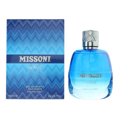 Missoni Wave para Hombres, frasco de 100 ml, aroma fresco marino ideal para uso diario