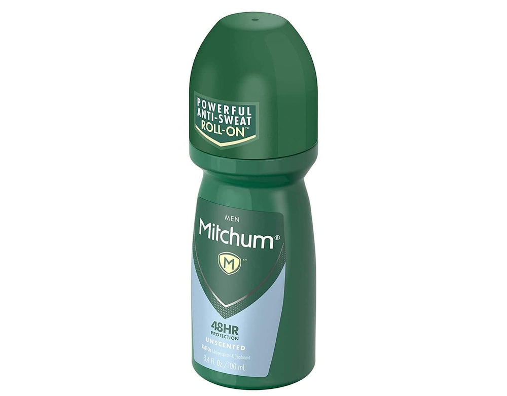 Close-up label of Mitchum unscented formula for sensitive skin