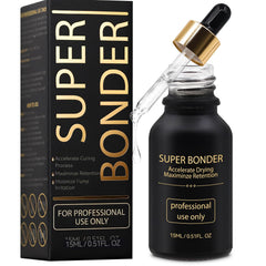 Miuffue Bonder para pestañas, botella precisa para control total.