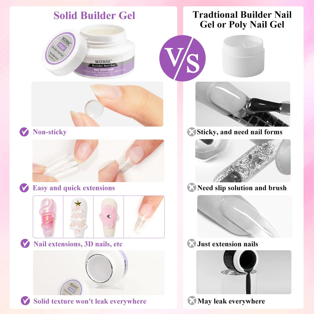 MIZHSE hard gel with soft texture for shaping