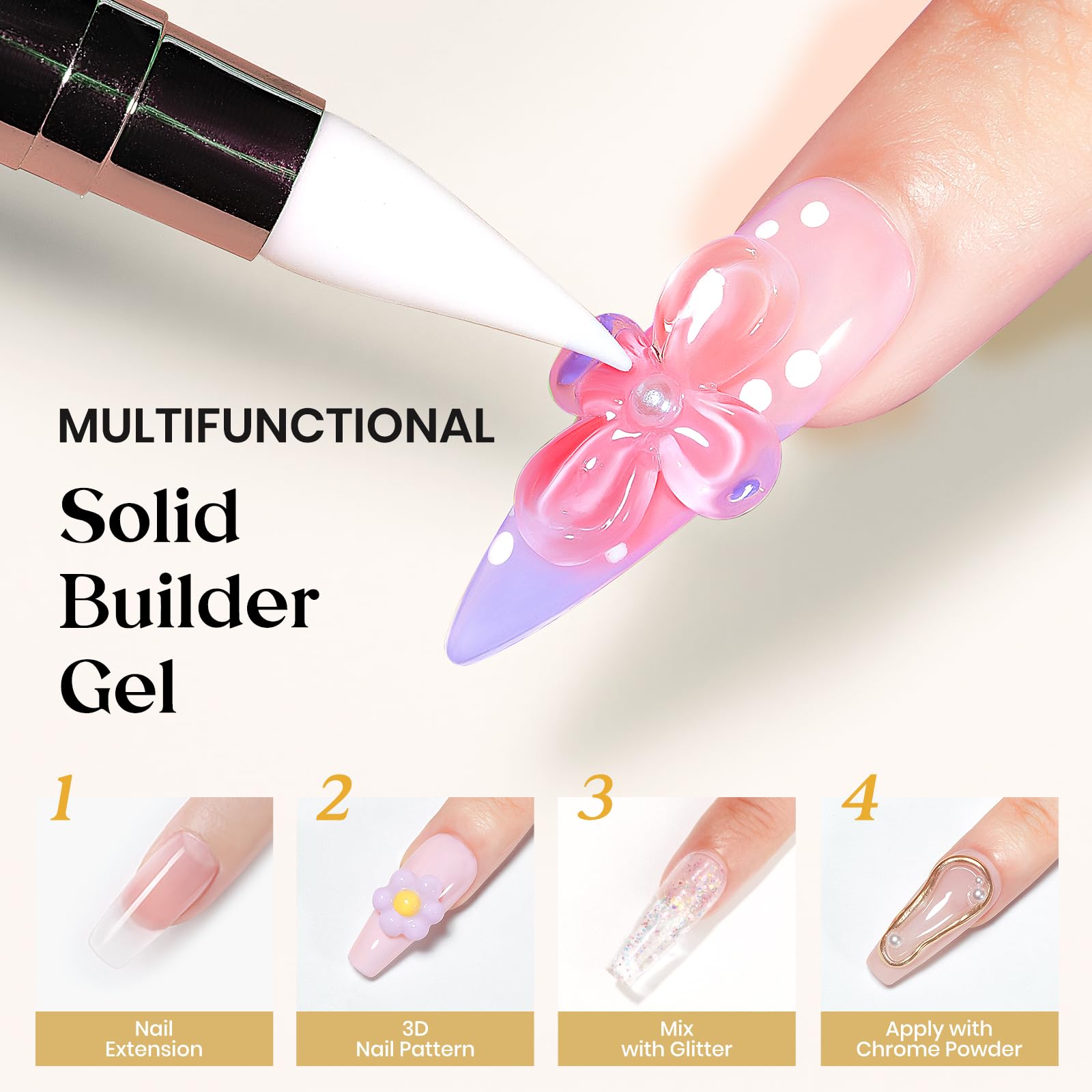 MIZHSE Moldes para uñas 36 unidades, modelado preciso.