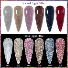 MIZHSE gel purpurina dorado noble para uñas, aspecto lujoso bajo luz natural