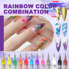 MKNZOME: 12 colores vivos para diseños de uñas detallados.