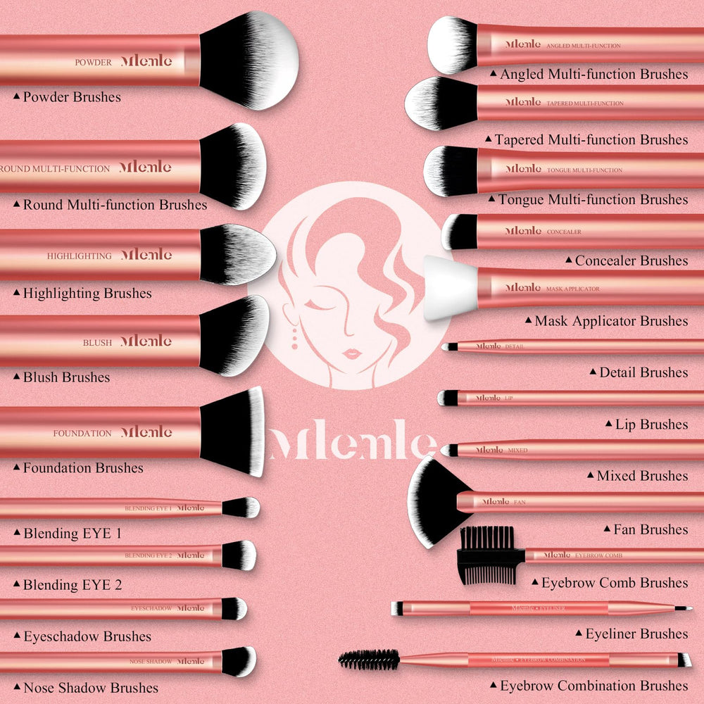 Mlemle brochas con cerdas sintéticas suaves, contacto cómodo y cobertura uniforme