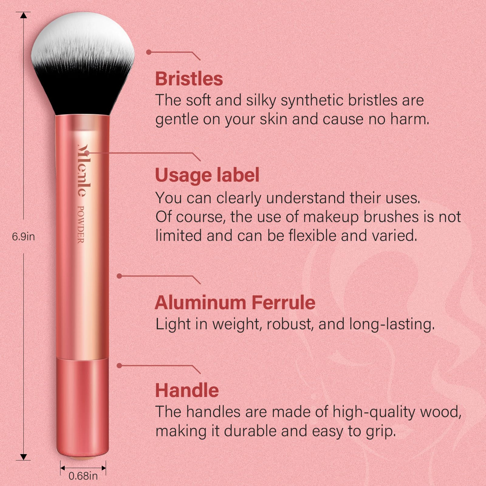 Mlemle brochas para ojos, precisión y difuminado para un look suave