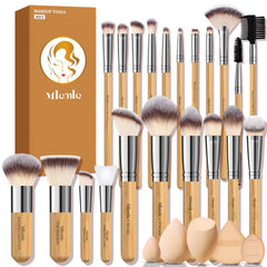 Conjunto Mlemle de brochas de maquillaje 26 piezas para aplicación rápida y resultados profesionales.