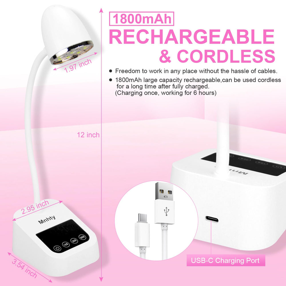 Mnhty lámpara UV con pantalla LCD y temporizadores