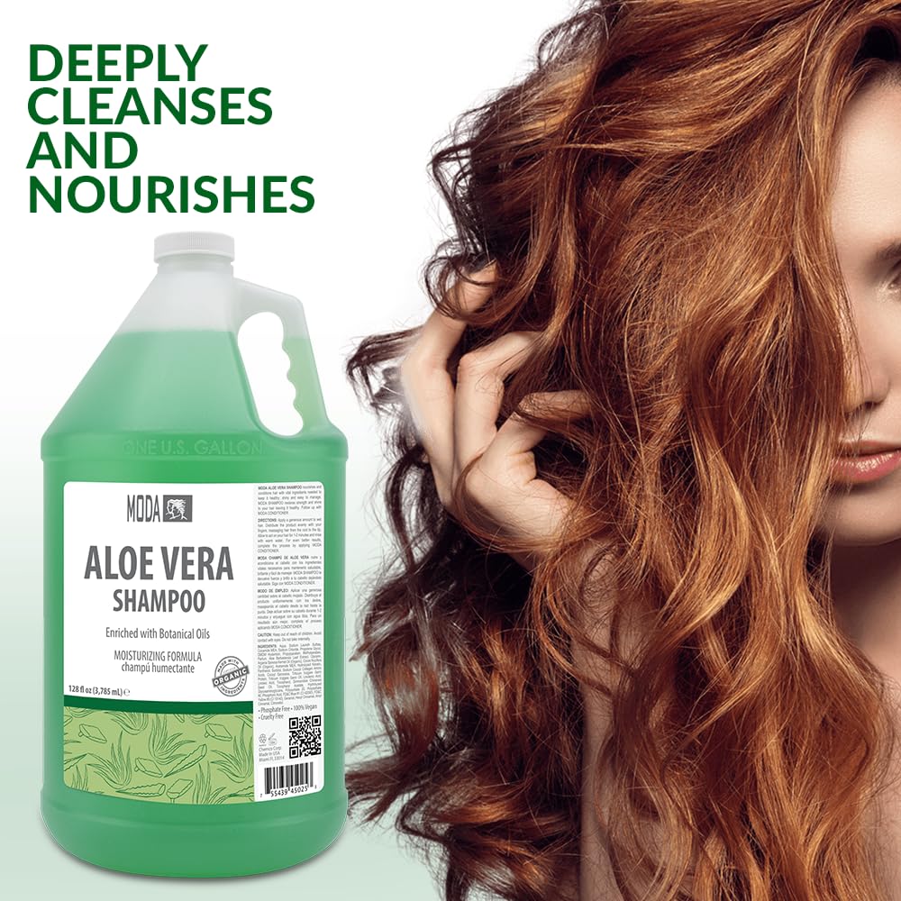 MODA Aloe Champú: hecho en Estados Unidos con ingredientes de alta calidad.