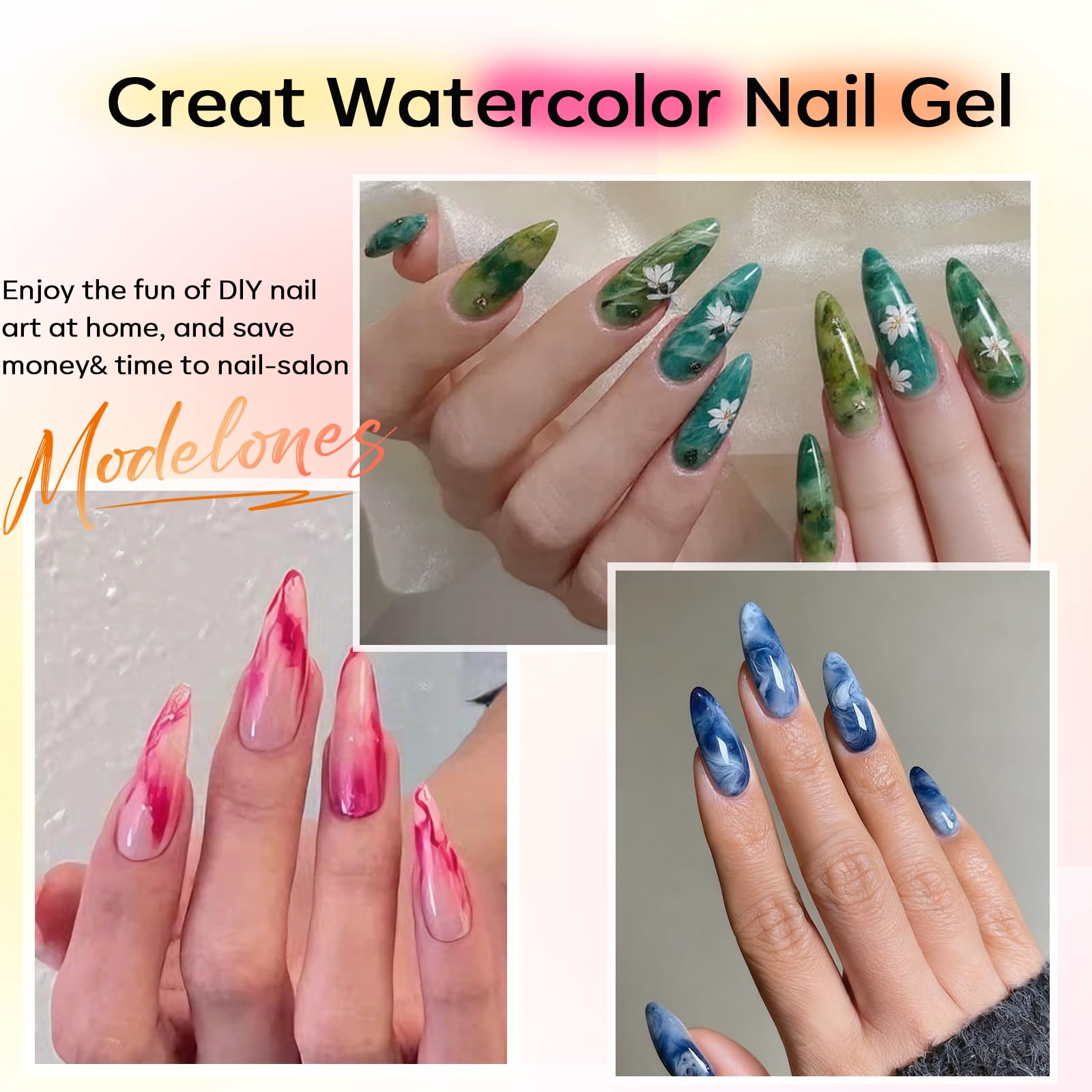 Modelones Blooming Gel, resistencia 28 días: acabado duradero en uñas.