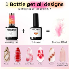 Modelones Blooming Gel, efectos derrame: consigue difusiones suaves de color.
