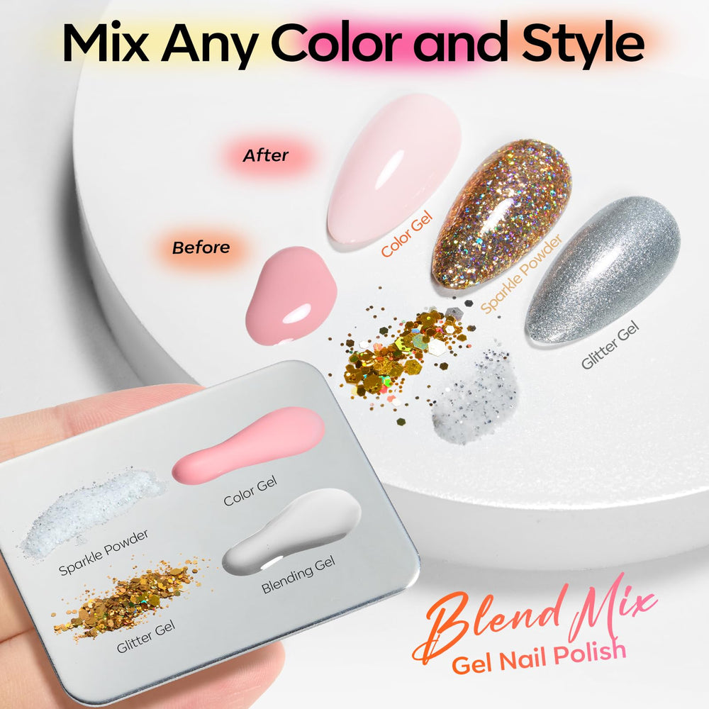 Modelones Blooming Gel, brillos: añade destellos para realzar diseños.